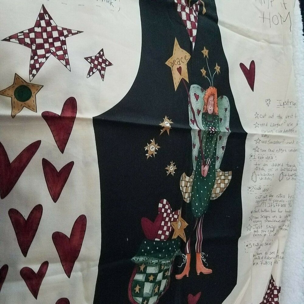 Craft Alma Lynne Designs Printed Vest Instructions Alfolksy Adult 30" x 45"